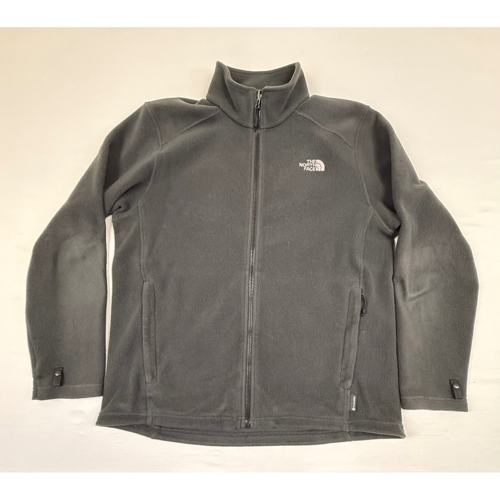 The North Face Jacket Men Large Grey Flashdry Fleece Full Zip Long Sleeve Hiking